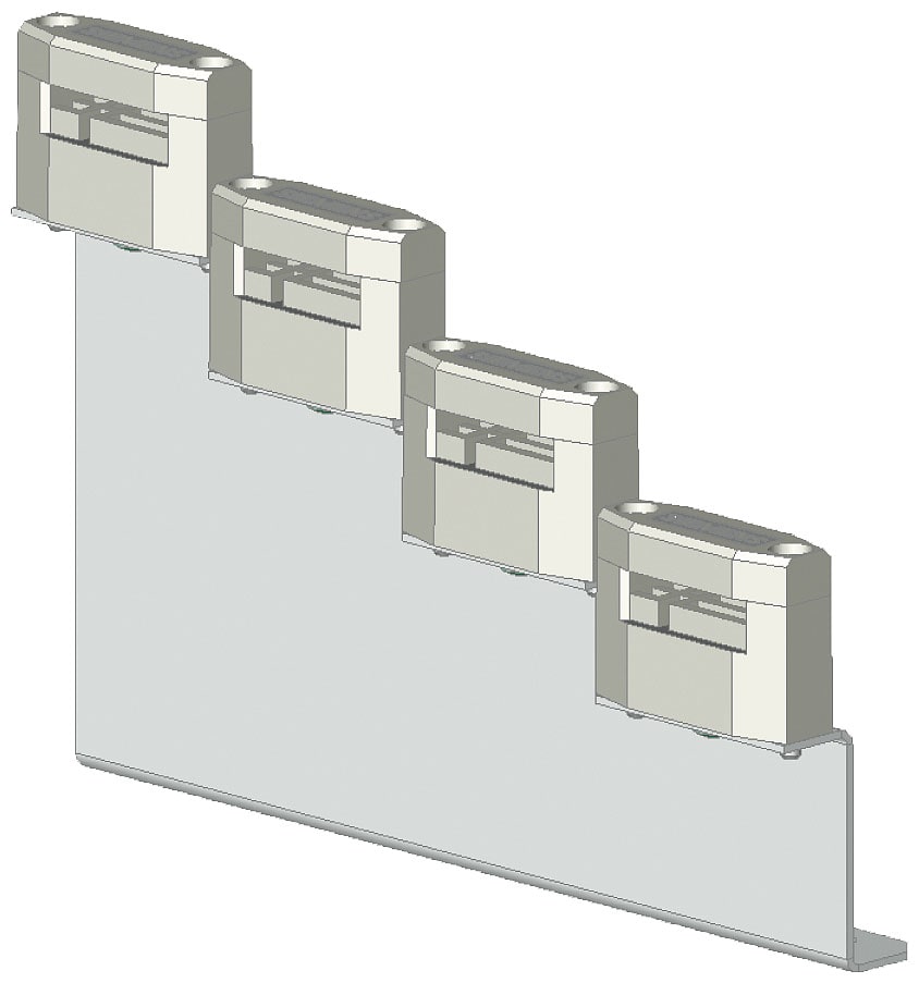 SIEMENS - SIE8GF5761 Stab Universal supporto porta-sbarre a 4 poli graduato, 30x 10 mm