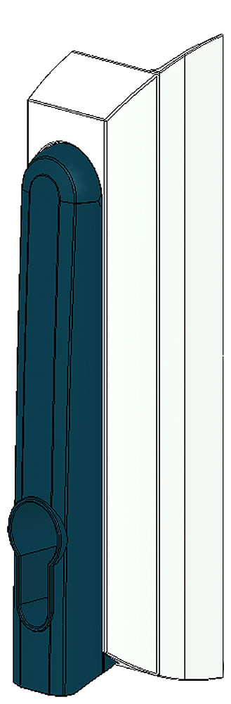 SIEMENS - SIE8PQ94000BA41 Maniglia girevole per profilo semicilindrico