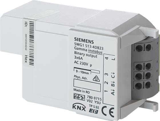 SIEMENS - BUILDING T - BCT5WG1513-4DB23 USCITA BINARIA RL 513/23 3X230V 6A