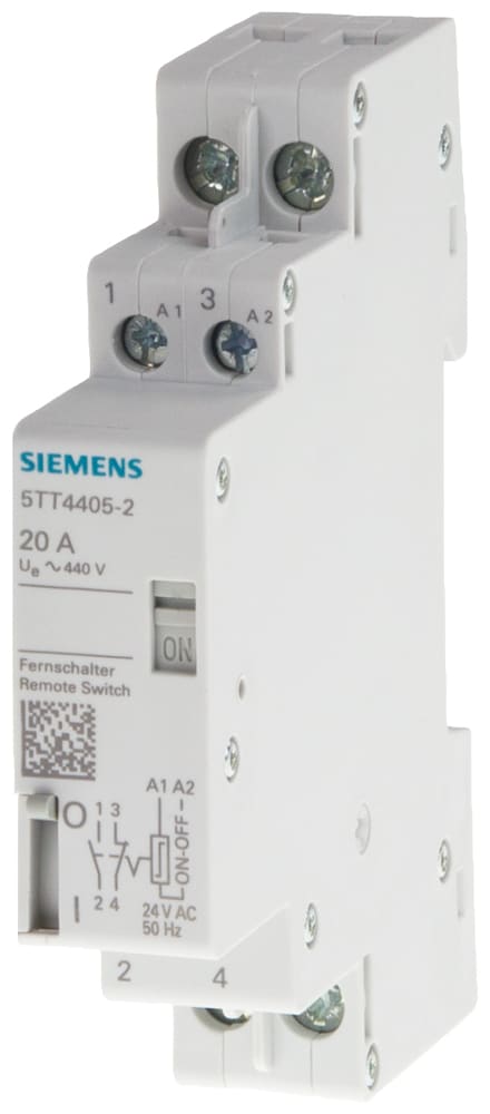 SIEMENS - SIE5TT44175 Interruttore con comando a distanza, contatto per 20 A con tensione DC 24 V, 1CO