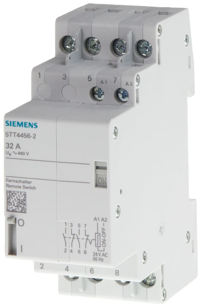 SIEMENS - SIE5TT44260 Interruttore con comando a distanza, contatto per 25 A con tensione AC 230 V, 2NO 2NC