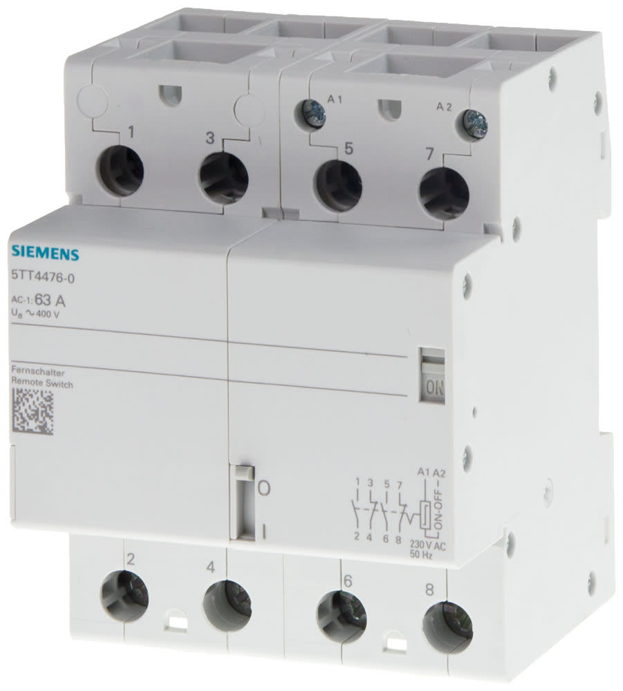 SIEMENS - SIE5TT44640 Interruttore con comando a distanza, contatto per 40 A con tensione AC 230 V, 4 contatti NO