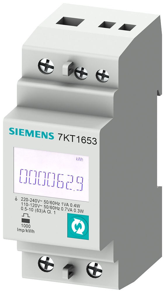 SIEMENS - SIE7KT1654 PAC1600 CONTATORE MONOFASE 63A M-BUS MID