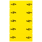 SIEMENS - SIE8WH90665BA06 Targhetta di siglatura, con simbolo di fulmine, verticale, larghezza del morsetto: 12,2 mm, giallo