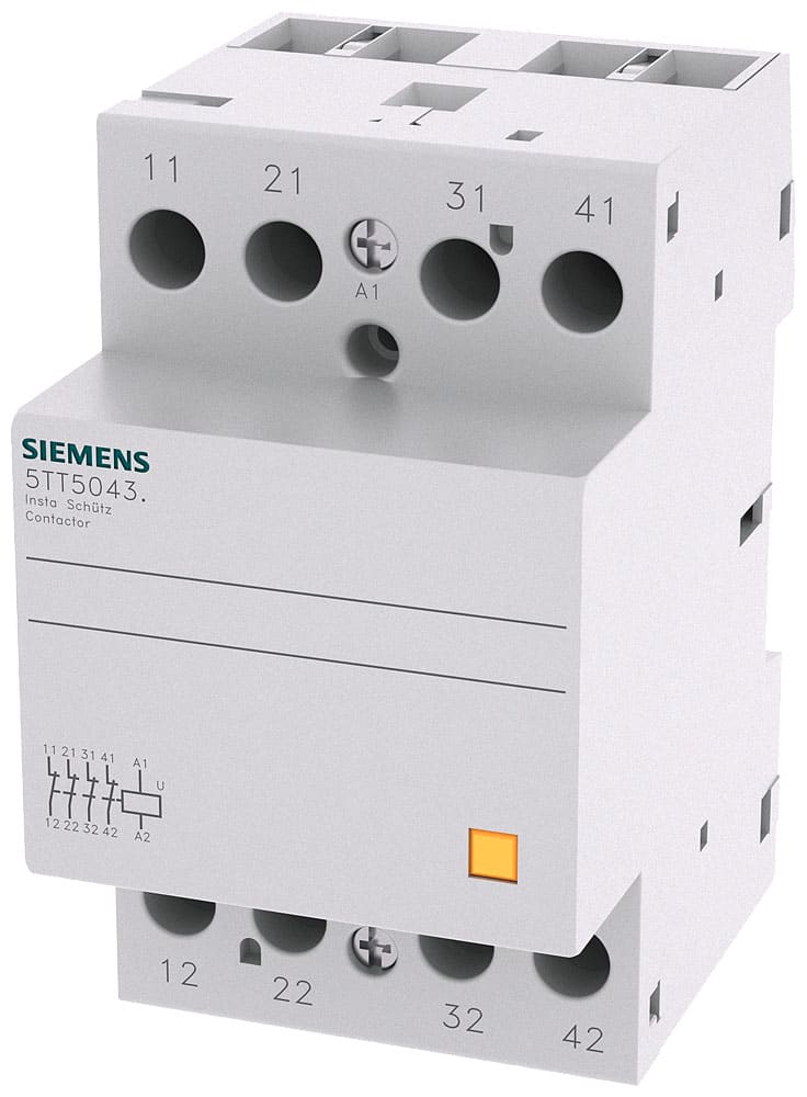 SIEMENS - SIE5TT50430 Contattore INSTA con 4 contatti NC, contatto per AC 230 V, 400 V 40 A comando in AC 230 V DC