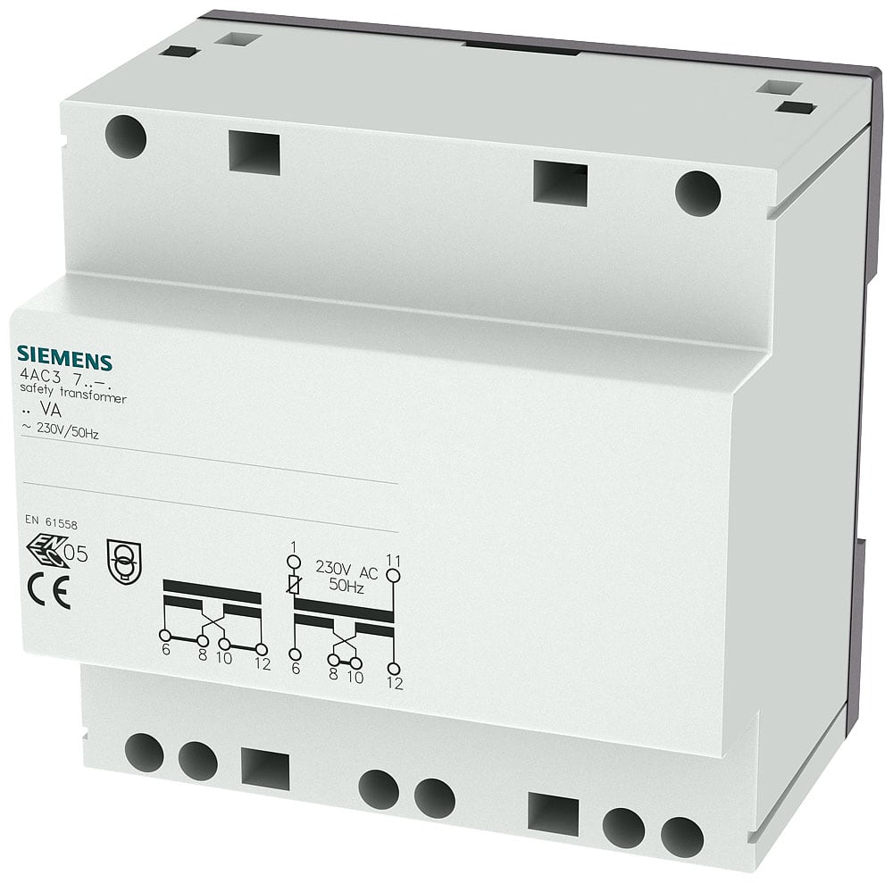 SIEMENS - SIE4AC37400 TRASF.SICUR. 40VA SEC.2X12/24VCA PTC 5UM