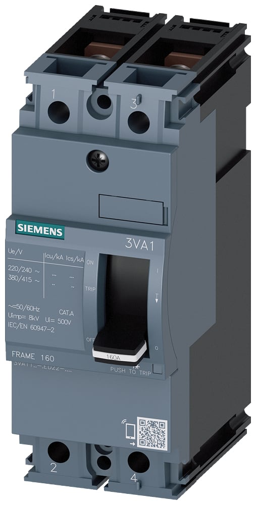 SIEMENS - SIE3VA11124ED220AA0 INT.AUT.3VA 125A 2P 36KA TM FTFM L/T