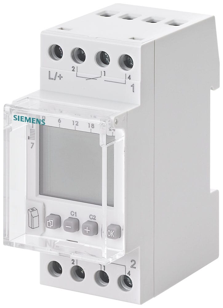 SIEMENS - SIE7LF45222 Orologio interruttore settimanale Profi Digital, 24 V 16 A, 2 canali, 2UM
