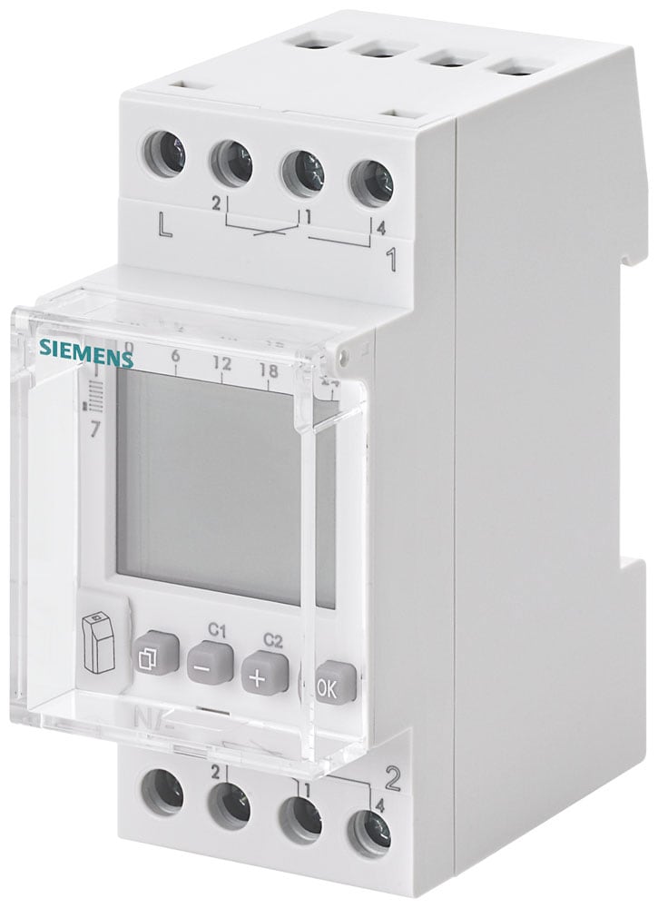 SIEMENS - SIE7LF45220 Orologio interruttore settimanale Profi Digital, 230 V 16 A, 2 canali, 2UM