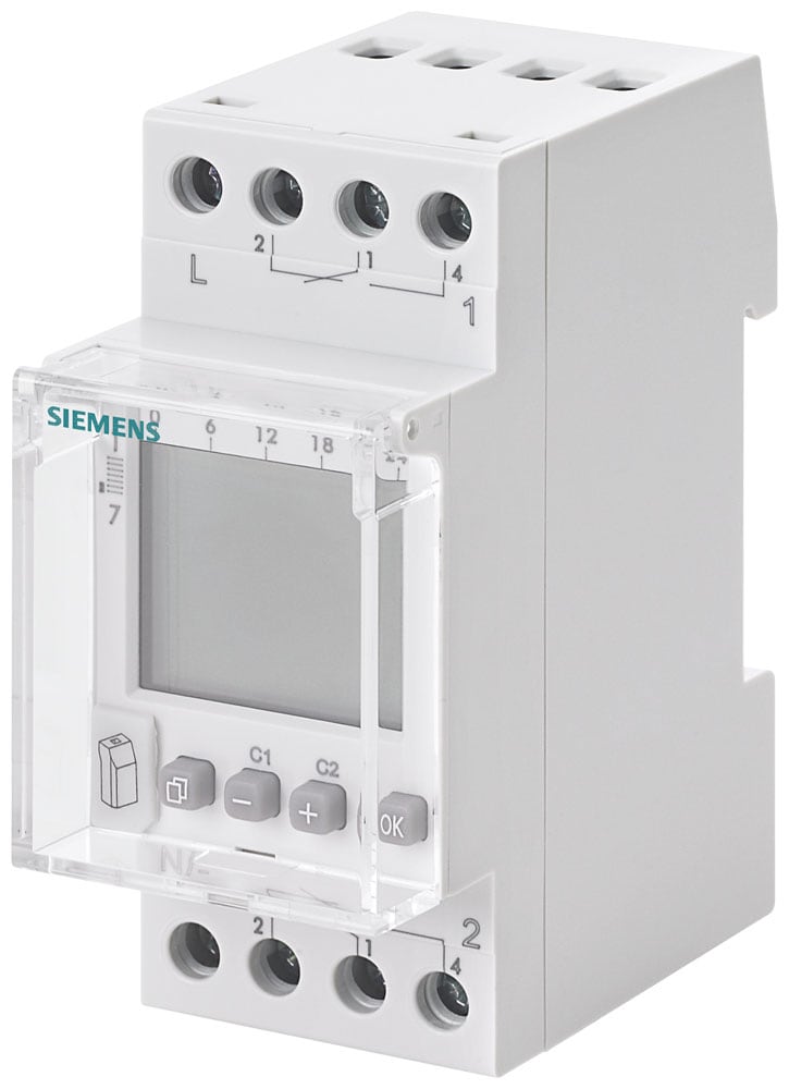 SIEMENS - SIE7LF45320 Orologio interruttore settimanale Astro Digital, 230 V 16 A, 2 canali, 2UM.