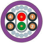 SIEMENS - SIE6XV18602P PB ECOFAST Hybrid Cable GP, 2x Cu 0,64mm, 4x Cu 1,5mm², da trascin., a metraggio