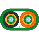 SIEMENS - SIE6XV18736AH05 FO STANDARD CABLE 50/125 0.5 M