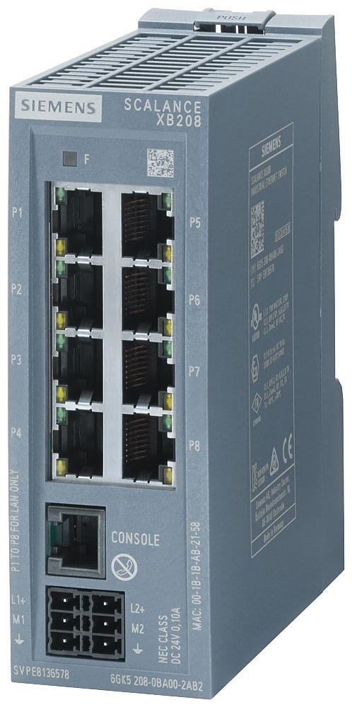 SIEMENS - SIE6GK52080BA002AB2 SIMATIC NET SCALANCE XB208