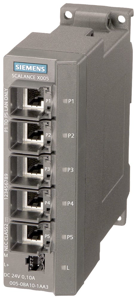 SIEMENS - SIE6GK50050BA101AA3 SCALANCE X005, unmanaged switch, 5x RJ45