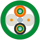 SIEMENS - SIE6XV18732D FO TRAILING CABLE GP (50/125) SOLD BY M