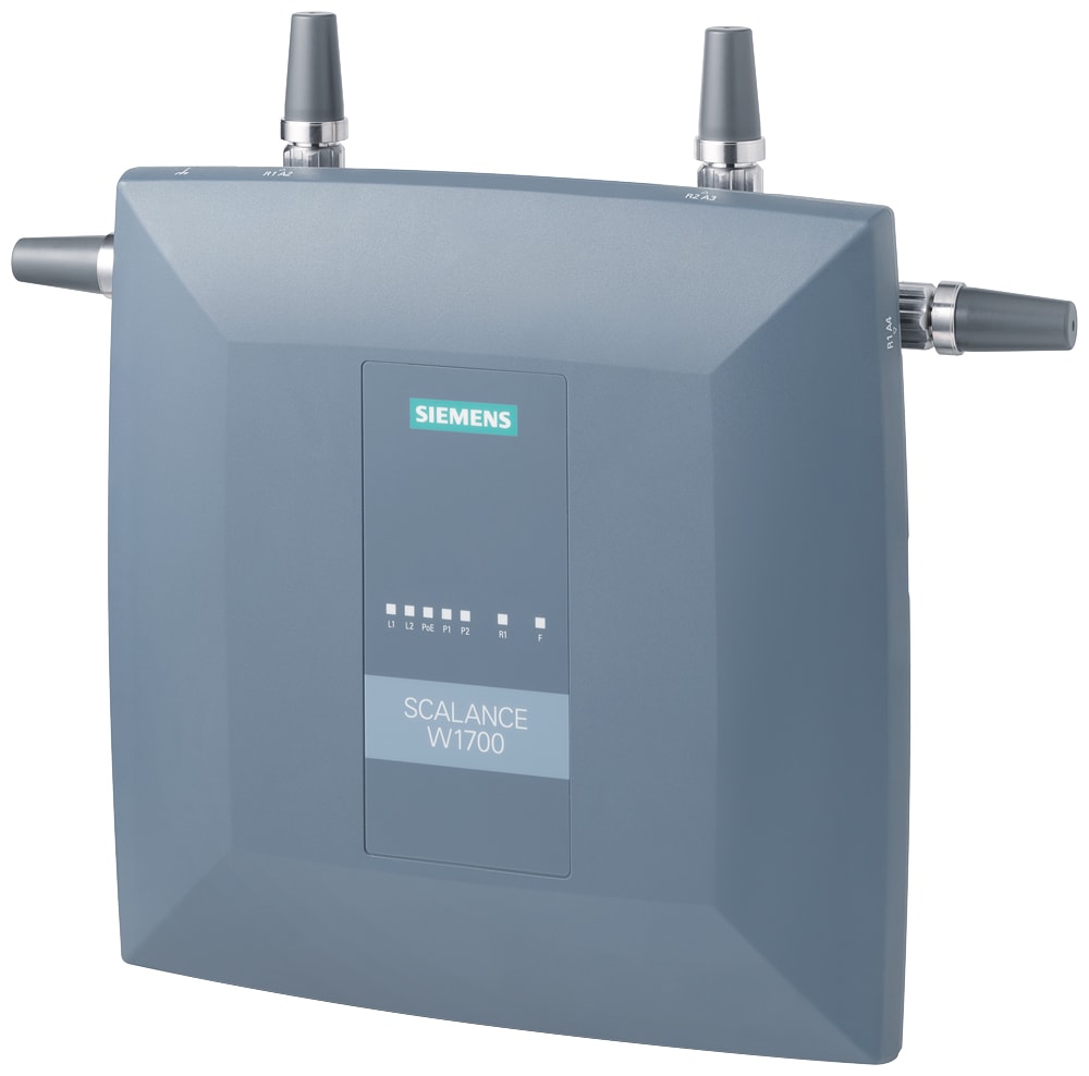 SIEMENS - SIE6GK57481GY010AA0 IWLAN Client/WLAN Bridge, IP65, IEEE 802.11ac, 1x M12, 4x N-Connect, slot PLUG