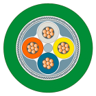 SIEMENS - SIE6XV18702B IE FC TP FLEXIBLE CABLE GP 2X2 SOLD BY M