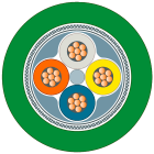 SIEMENS - SIE6XV18702B IE FC TP FLEXIBLE CABLE GP 2X2 SOLD BY M