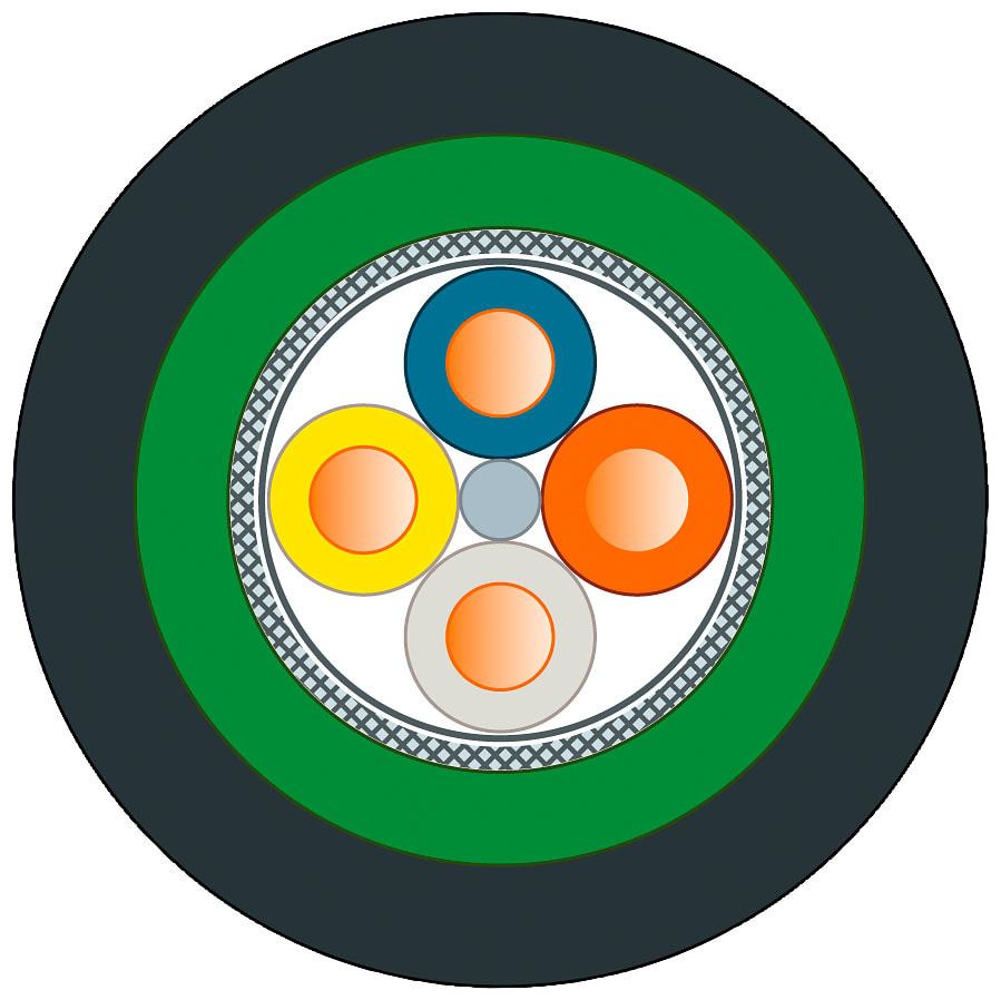 SIEMENS - SIE6XV18712G Cavo interrato IE TP; 2 x senza; 2x2; Cat5e; PE; robusto