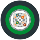 SIEMENS - SIE6XV18782G Cavo IE TP interrato; 2 x senza; 4x2; Cat6A; PVC; mediamente robusto