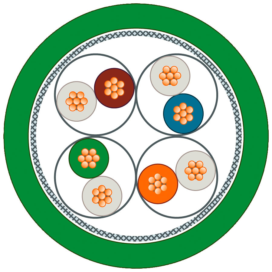 SIEMENS - SIE6XV18703QH40 TP CORD RJ45/RJ45 4M