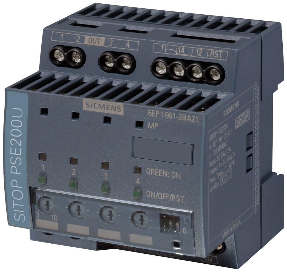 SIEMENS - SIE6EP19612BA21 SITOP PSE200U SELECTIVITY MODULE 10A