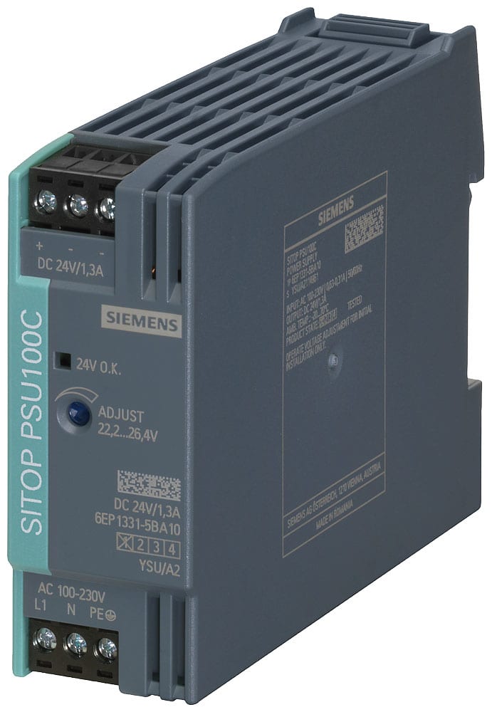 SIEMENS - SIE6EP13315BA10 SITOP PSU100C 1ACDC DC24V 1.3A