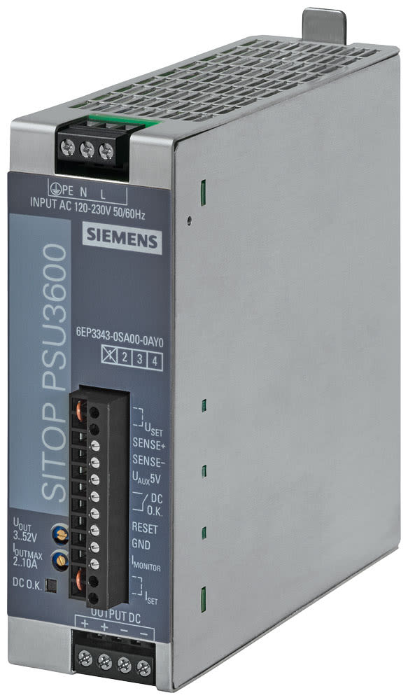 SIEMENS - SIE6EP33430SA000AY0 Alimentatore SITOP PSU3600 flexi, monofase DC 3-52 V/10 A, 120W