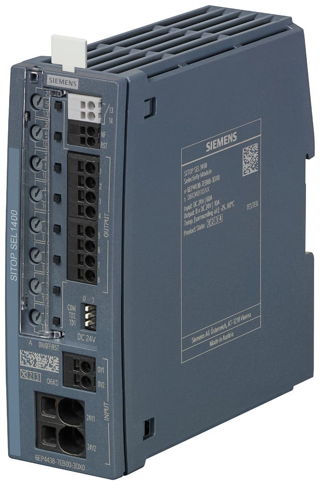 SIEMENS - SIE6EP44387EB003DX0 SITOP SEL1400 SELECTIVITY MODULE 8* 10A