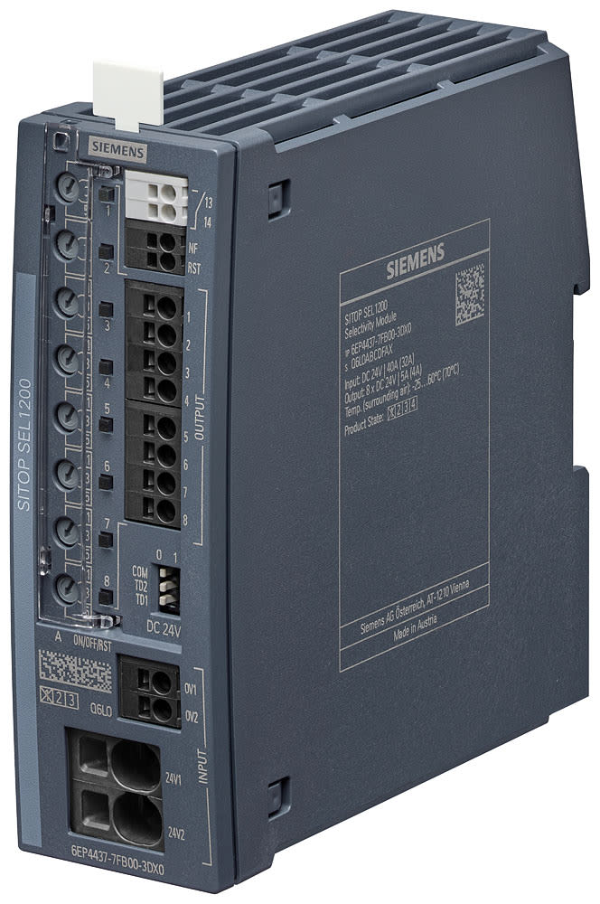SIEMENS - SIE6EP44377FB003DX0 Modulo selet. SITOP SEL1200,DC24V/8x 1 ... 5A cont. segnal. cum. o monitor diag.