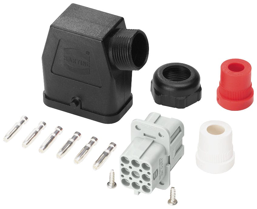 SIEMENS - SIE3RK19020CA00 set di connettori, alimentazione 6x2,5 mm2, a 9 poli, completa con ingresso cavo PG16