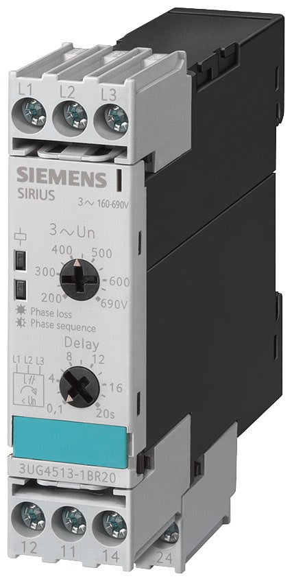 SIEMENS - SIE3UG45131BR20 Relè di controllo, analogico, mancanza di fase e sequenza fasi asimmetria 20 % fissa