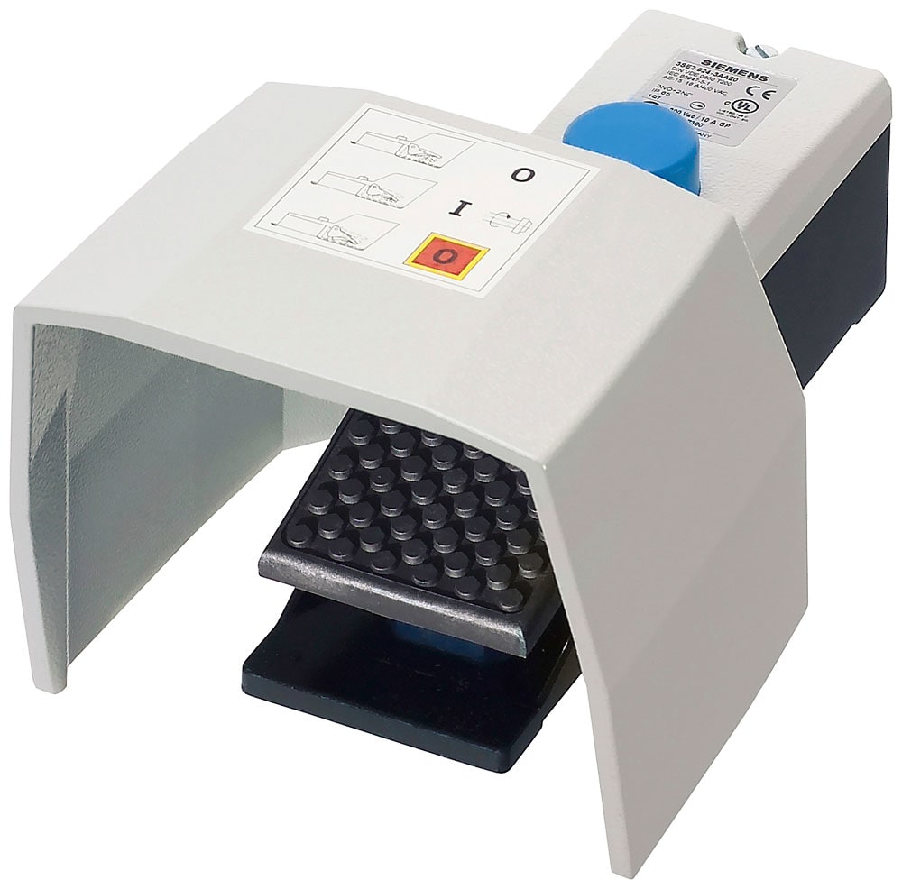 SIEMENS - SIE3SE29243AA20 Pedaliera, 1 pedale ad impulso, 2NO+2NC, senza blocco, con calotta di protezione, M20 x 1,5