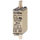 SIEMENS - SIE3NE18180 Cartuccia fusibile SITOR, con contatti a coltello, NH000, In: 63 A, gS, Un AC: 690 V