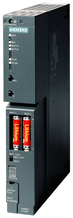SIEMENS - SIE6ES74070DA020AA0 POWER SUPPLY PS407, 120/230V UC,5V DC/4A