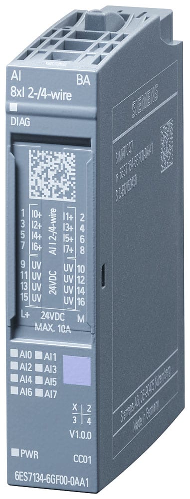SIEMENS - SIE6AG21346GF004AA1 SIPLUS ET 200SP AI 8XI 2-/4-W BA TX RAIL
