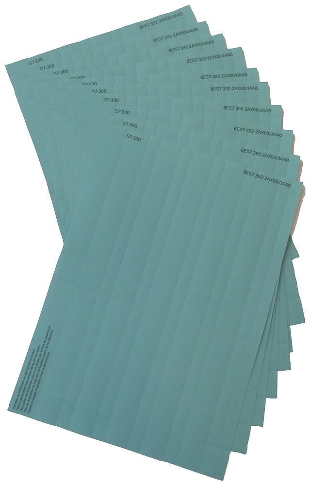 SIEMENS - SIE6ES73922AX100AA0 FOGLI DICITURA P. SM, PETR., 10UN.