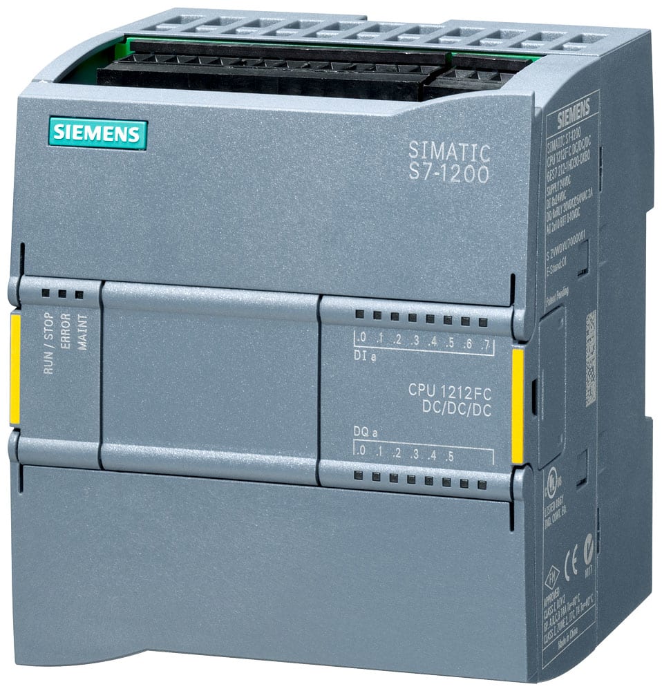 SIEMENS - SIE6ES72121AF400XB0 SIMATIC S7-1200 CPU 1212FC DC/DC/DC 8DI/6DQ/2AI