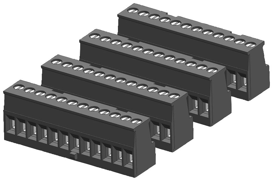 SIEMENS - SIE6ES72921AM400XA0 CONNECTOR BLOCK, 12 TERMINAL, TIN (4/PK)