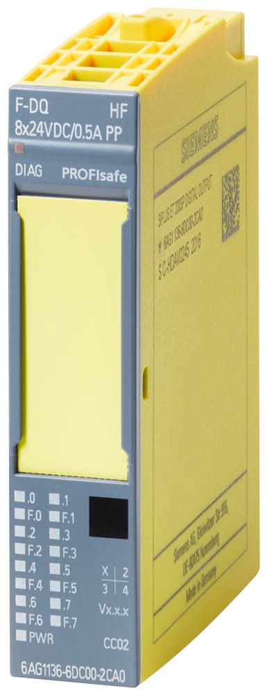 SIEMENS - SIE6AG11366DC002CA0 SIPLUS ET 200SP F-DQ 8x24VDC/0.5A PP HF -30 ... +60 °C con Conformal Coating based on 6ES7136-6DC00-0CA0