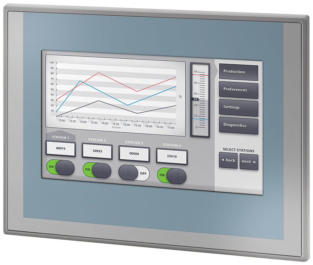 SIEMENS - SIE6AV21436GB000AA0 SIMATIC HMI TP700 Basic Keyless con design neutrale