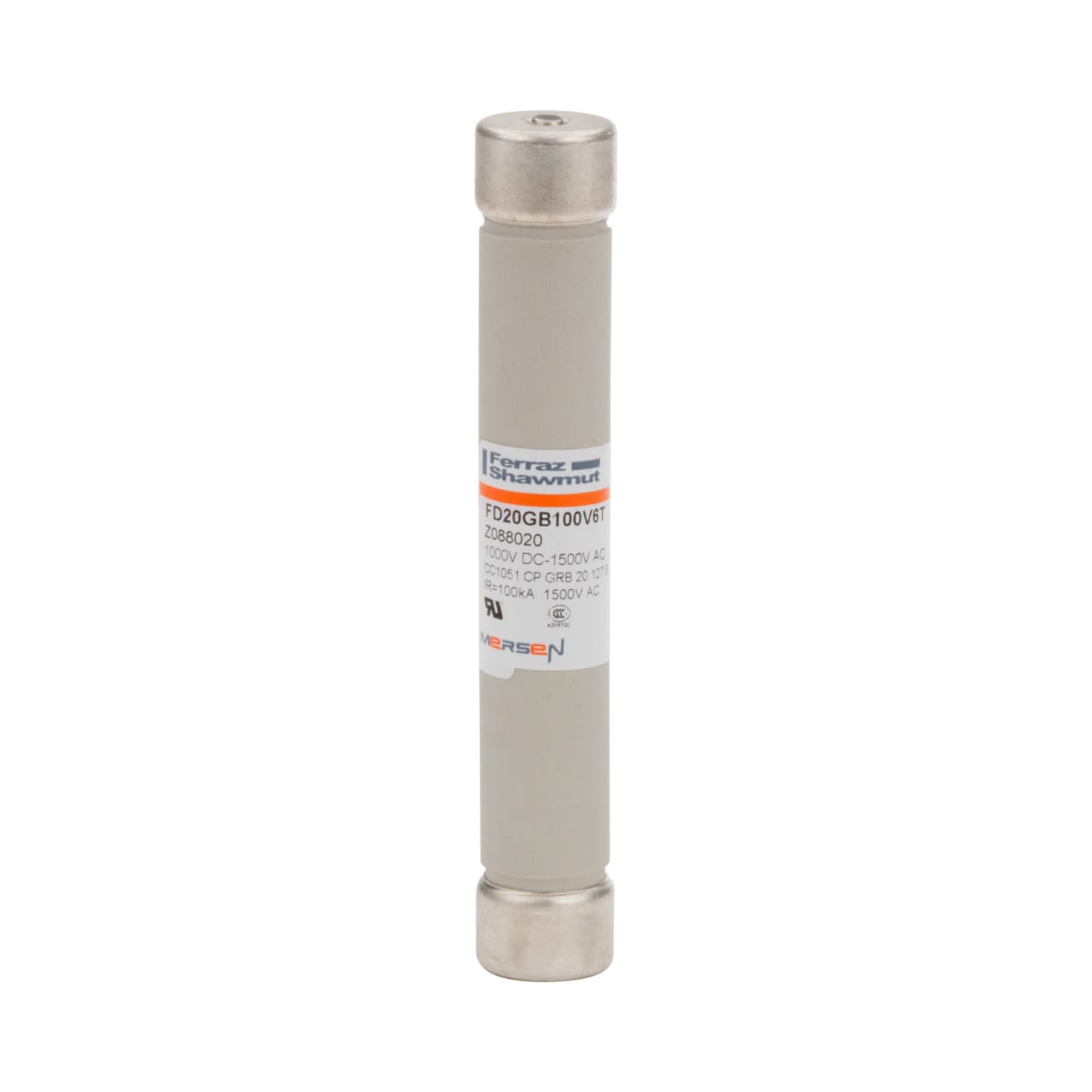 MERSEN ITALIA SPA - XESD089496 FUSIBILE 20X127 1000V DC 20A CON PERC.