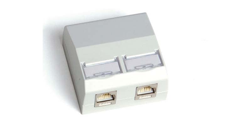 QUBIX SPA - QBX2004044 SCATOLA CCS DA PARETE 2 POS. RJ45 BIANCO