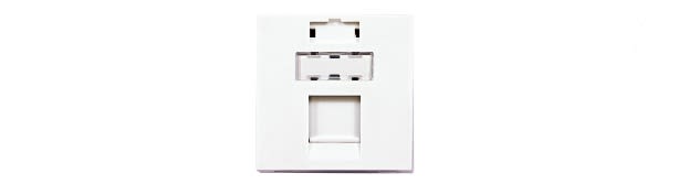QUBIX SPA - QBX2004059 MODULO CCS 45X45 1 POS.RJ45 BIANCO
