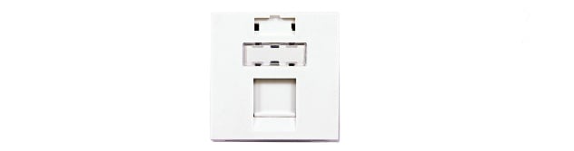 QUBIX SPA - QBX2004059 MODULO CCS 45X45 1 POS.RJ45 BIANCO