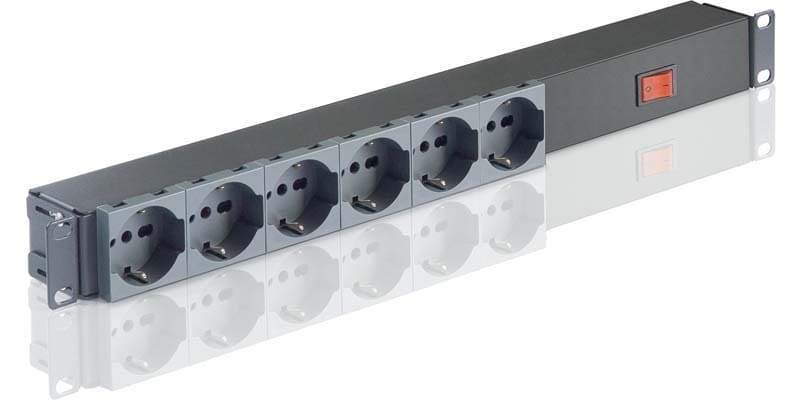 QUBIX SPA - QBX2011120 BARRA ALIMENTAZIONE 1U 6P INT.LUM. NE