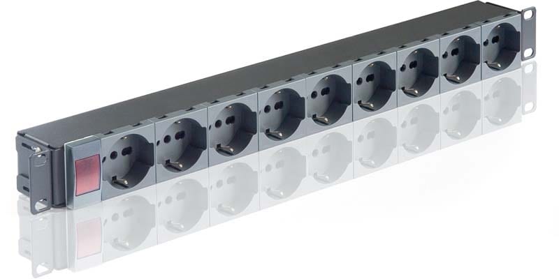 QUBIX SPA - QBX2011121 BARRA ALIMENTAZIONE 1U 9P INT.LUM. NE