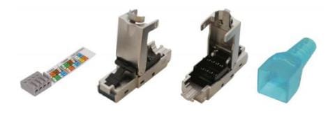 QUBIX SPA - QBX2012009 SPINA PLUG EASYCRIMP RJ45 8 POLI C6A STP