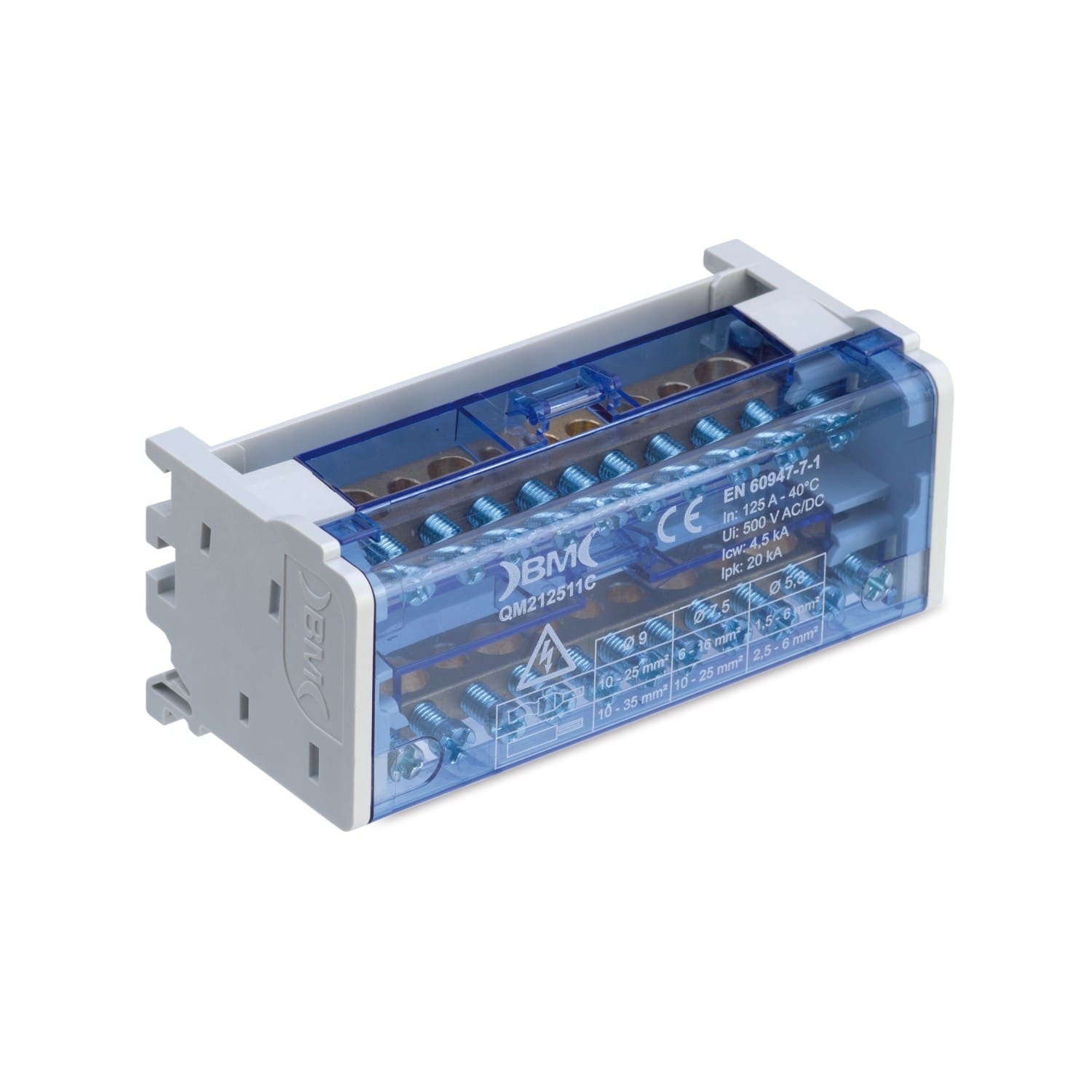 BM SPA - BMMQM212511C RIPARTITORE 2POLI 125A 11CONNESSIONI