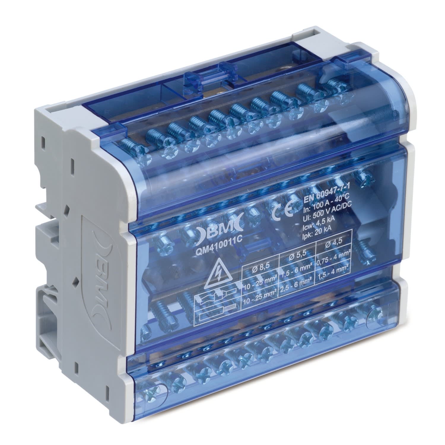 BM SPA - BMMQM412511C RIPARTITORE 4POLI 125A 11CONNESSIONI